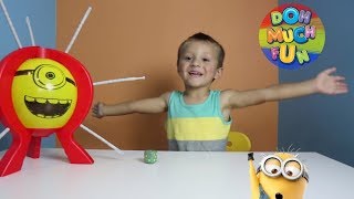 Chases Corner Boom Boom Balloon Popping Kids Game w Minions 13  DOH MUCH FUN [upl. by Yerggoeg381]