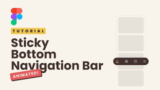 Create A Fixed  Sticky Bottom Nav Bar That Animates Between Screens  Figma Tutorial [upl. by Novahc]