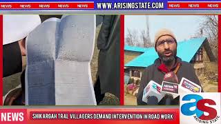 Shikargah villagers in Tral allege mismanagement in road construction ADC assures action [upl. by Htez317]