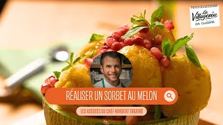 Les astuces en cuisine  Le sorbet au melon et vin blanc du chef Norbert Tarayre [upl. by Yanehc807]