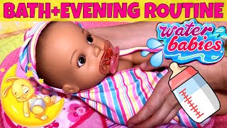 💦Waterbabies Doll Bath Routine Special Delivery Baby Sofies Changing Bath Time  Night Bottle🍼 [upl. by Nottnerb]