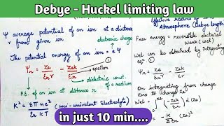 Debye Huckel limiting law [upl. by Ahel528]