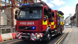 Northumberland Fire and Rescue Service Hexham Volvo Pump responding with lights and sirens [upl. by Millard]