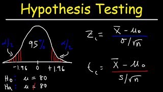 Hypothesis Testing Problems  Z Test amp T Statistics  One amp Two Tailed Tests 2 [upl. by Niveek]