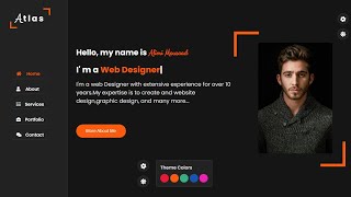 Create a Responsive Personal Portfolio Website Design using HTML CSS and JavaScript [upl. by Mert841]