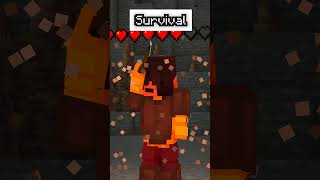 Minecraft Survival VS Hardcore Minecraft shorts [upl. by Aridan974]