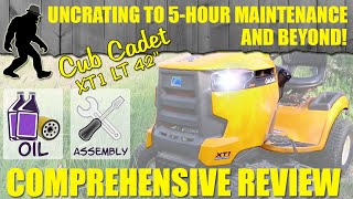 Uncrating to 5Hour Maintenance and Beyond Comprehensive Review of Cub Cadet XT1 LT42quot Mower [upl. by Shalom]