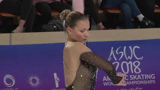 Mondial roller artistique 2018  Ludivine Malle  progamme long [upl. by Ahsitam]