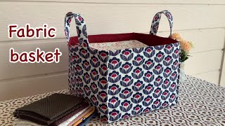 big fabric basket fabric basket tutorial how to fabric basket fabric basket easy fabric basket [upl. by Kenric526]