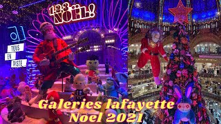 Galeries Lafayette  Noël 2022  Christmas in Paris [upl. by Ahseek]