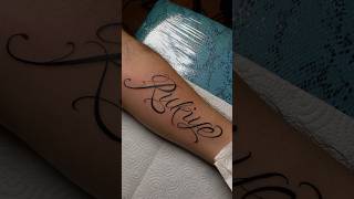 Lettering tattoo lettering tattooprocess tattoomachine [upl. by Olsson]