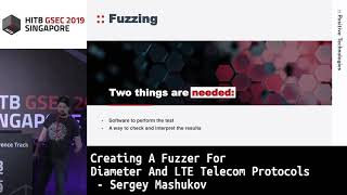 HITBGSEC D2 Creating A Fuzzer For Diameter And LTE Telecom Protocols  Sergey Mashukov [upl. by Vergos]