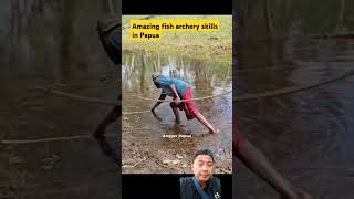 Amazing fish archery skills in Papua fishing fish archerfish papua shorts [upl. by Remmus799]