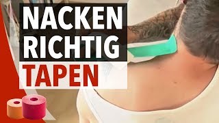 Nacken KinesiologyTape Anleitung  Schritt für Schritt TapingAnleitung für Nacken [upl. by Harald425]