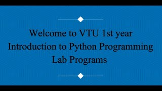 Introduction to Python Programming BPLCK105205BVTULab Program 1bSeniorCitizenprogram [upl. by Celestina]