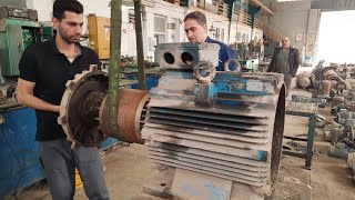 everything about the winding of electric motors 75kw 1500rpm electric motor disassembly [upl. by Lapointe818]