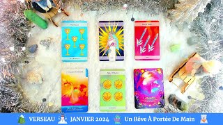 ⛄ Verseau  Janvier 2024 🛷 Un rêve à portée de main ⛸ [upl. by Ille427]