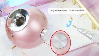 Delanie Professional Electric Nail Drill Machine Spherical Pink [upl. by Atinev]