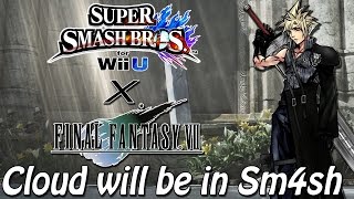 Cloud Strife will be in Sm4sh Info  Trailer  「Super Smash Bros for Wii U」 [upl. by Ahsetan]