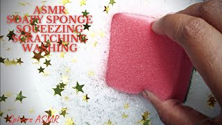 ASMR Soapy Sponge Squeezing  Scratching  Rubbing and Washing  Relaxing [upl. by Kirch]