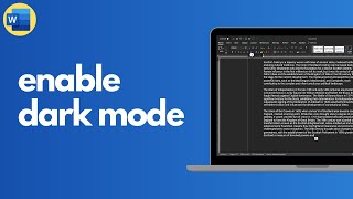 How to enable or disable Dark Mode in Microsoft Word [upl. by Astred710]