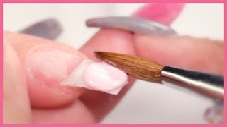 Short Round Acrylic Nails Tutorial [upl. by Belter]