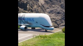 Crazy Rare take off Airbus Beluga XL from short runway [upl. by Shue]