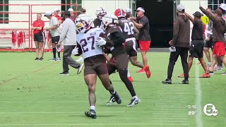 Browns RB DOnta Foreman carted off field taken to hospital via helicopter after injury [upl. by Ynnelg724]