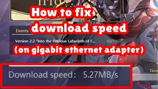 How to increase download speed in Genshin Impact update 23 download speed fix  Tutorial [upl. by Henryetta]