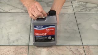 Remove Grout Haze from Polished Marble with Aqua Mix NanoScrub [upl. by Anairt123]