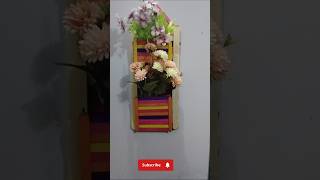 Beautiful wall hanging pocket wall hanging with ice cream sticks  unique paper holder idea viral [upl. by Alimhaj]