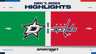 NHL Highlights  Stars vs Capitals  December 7 2023 [upl. by Airotahs]