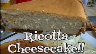 Ricotta CheesecakeLight and EasyHomemade Cheesecake RecipeItalian CheesecakeNoreens Kitchen [upl. by Stovall743]