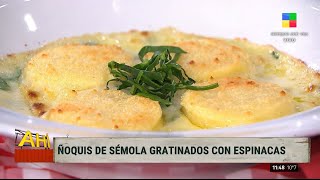 Receta de ñoquis de sémola gratinados con espinaca 🍝 [upl. by Elvira]