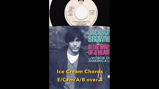 “In the Shape of a Heart” Jackson Browne 1986 by Dale Anderson ICE CREAM CHORDS learn BA Chord [upl. by Nylrac407]