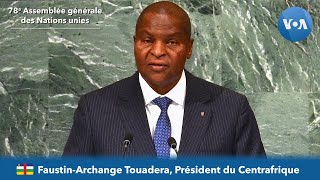 FaustinArchange Touadéra Centrafrique devant la 78e Assemblée générale des Nations unies [upl. by Toogood162]