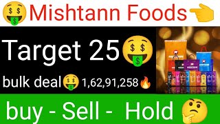 Mishtann Foods share latest update Mishtann Foods share latest news Mishtann Foods target 25🚀🤑 [upl. by Allis]