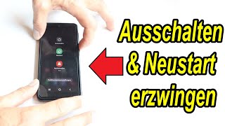 Samsung Android Smartphone ausschalten amp Neustart erzwingen Anleitung [upl. by Yelrihs]