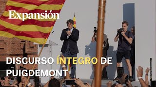 Vea el discurso completo de Carles Puigdemont en su regreso a Cataluña [upl. by Harrod]