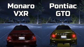 Vauxhall Monaro VXR vs Pontiac GTO  Need for Speed Carbon Drag Race [upl. by Etessil]