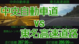 中央道 vs 東名高速 比較 10倍速 [upl. by Maghutte]