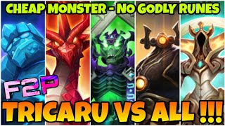 TRICARU BEAT ALL DUNGEON  GB12  DB12  NB12  PC B10  SF B10 TEAM  SUMMONERS WAR [upl. by Bill]