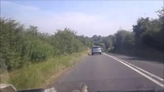 Driving the Fosse Way 10 miles of straight Roman Road by car [upl. by Abbott]