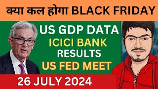 Nifty Prediction and Bank Nifty Analysis for Friday  26 July 24  Bank NIFTY Tomorrow [upl. by Airyk229]