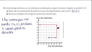 15Uma formiga deslocouse no sistema de coordenadas a seguir iniciando o trajeto no ponto 4 2 [upl. by Enelloc]