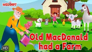 Old MacDonald Had a Farm with Lyrics  English Rhyme  Rhymes for Kids  Animated Rhymes [upl. by Latty]