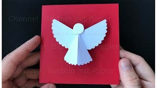 Weihnachtskarten basteln mit Engel Weihnachtsgeschenke selber machen DIY Geschenkideen [upl. by Ninos]