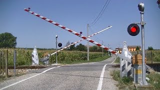 Spoorwegovergang Gualtieri I  Railroad crossing  Passaggio a livello [upl. by Annabella453]