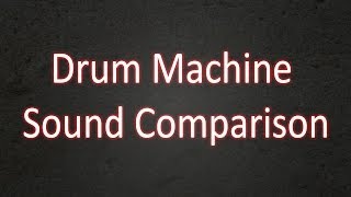 Drum Machine Sound Comparison  Roland TR606 707 808 909 [upl. by Murial]