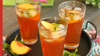 How to Make Peach Iced Tea  Homemade Peach Iced Tea Recipe 🍑🍹 [upl. by Norabal]